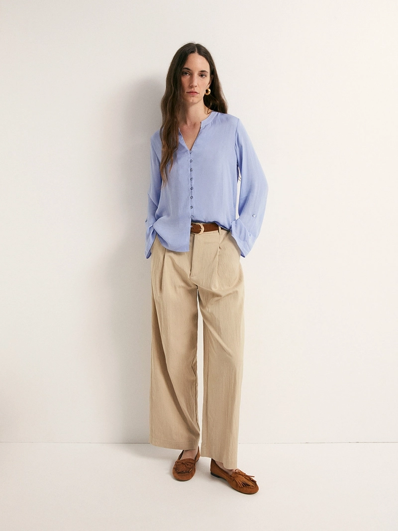 BLUSA MUJER SFERA FUIDA BOTONES - 1