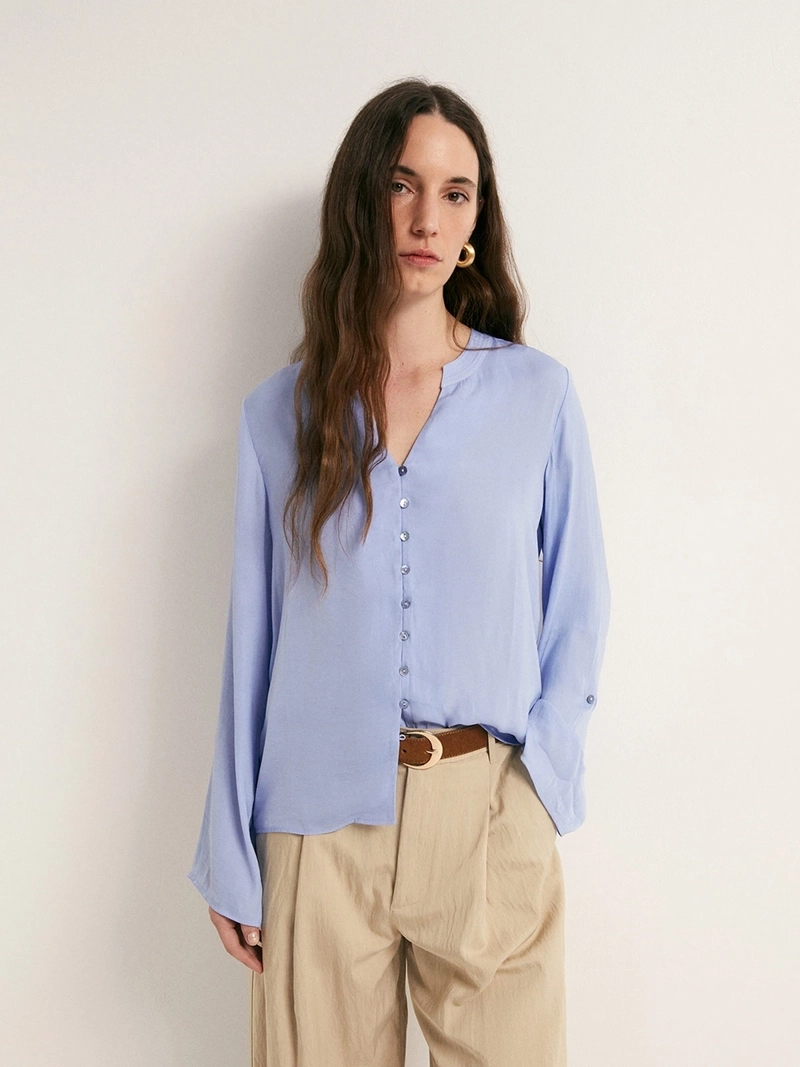 BLUSA MUJER SFERA FUIDA BOTONES - 2