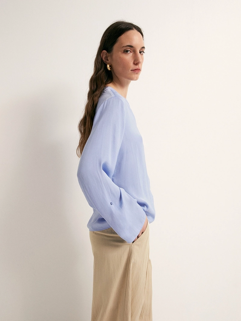 BLUSA MUJER SFERA FUIDA BOTONES - 3