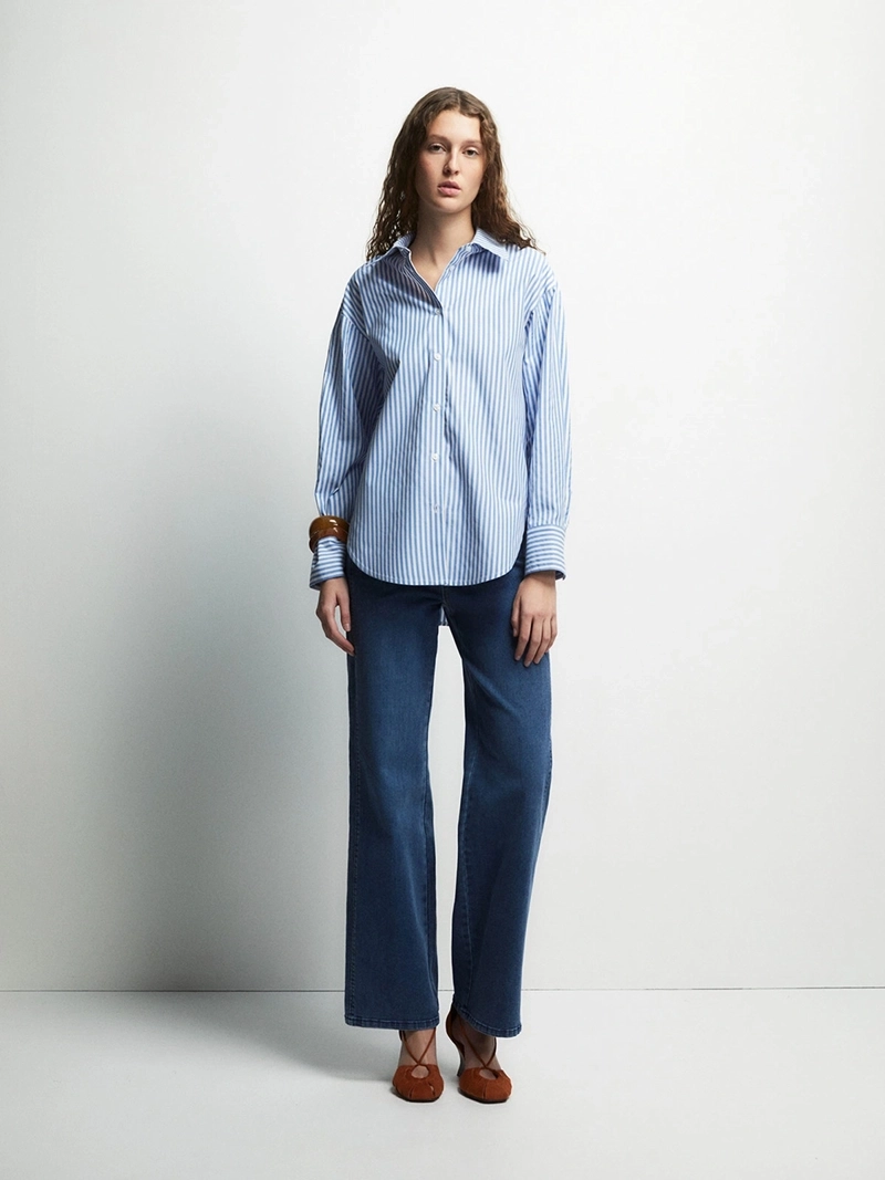BLUSA MUJER SFERA RAYAS BÁSICA - 1