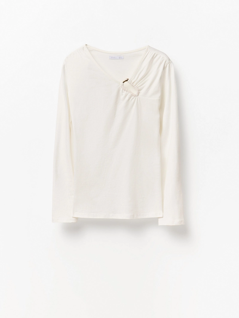 POLERA MUJER SFERA ALGODÓN LISA - 5