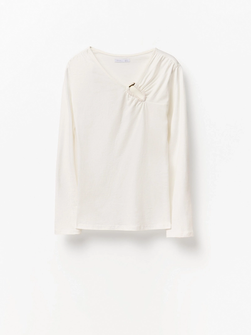 POLERA MUJER SFERA ALGODÓN LISA - 5