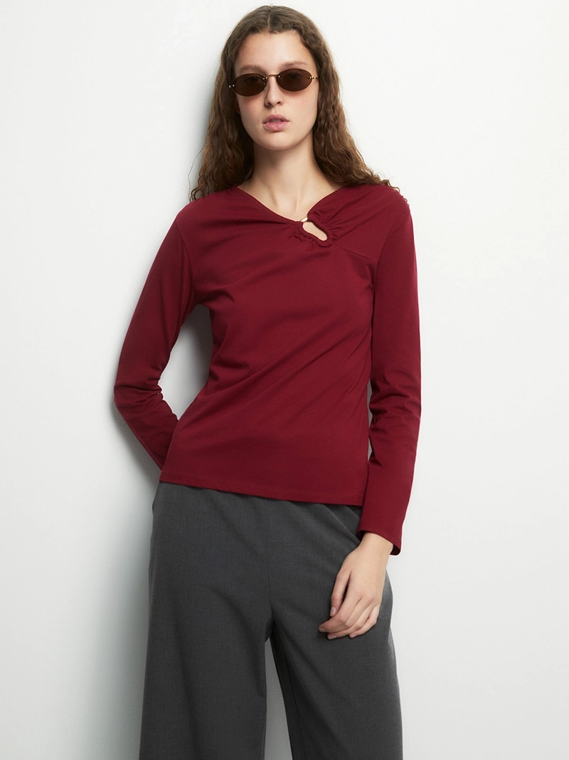POLERA MUJER SFERA ALGODÓN LISA - 2
