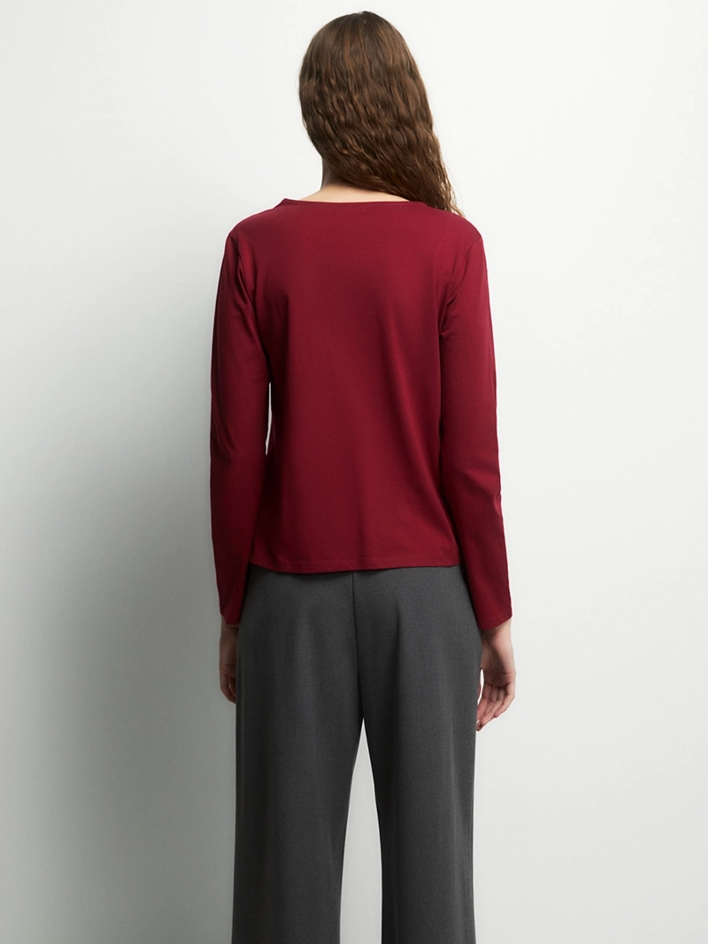 POLERA MUJER SFERA ALGODÓN LISA - 3