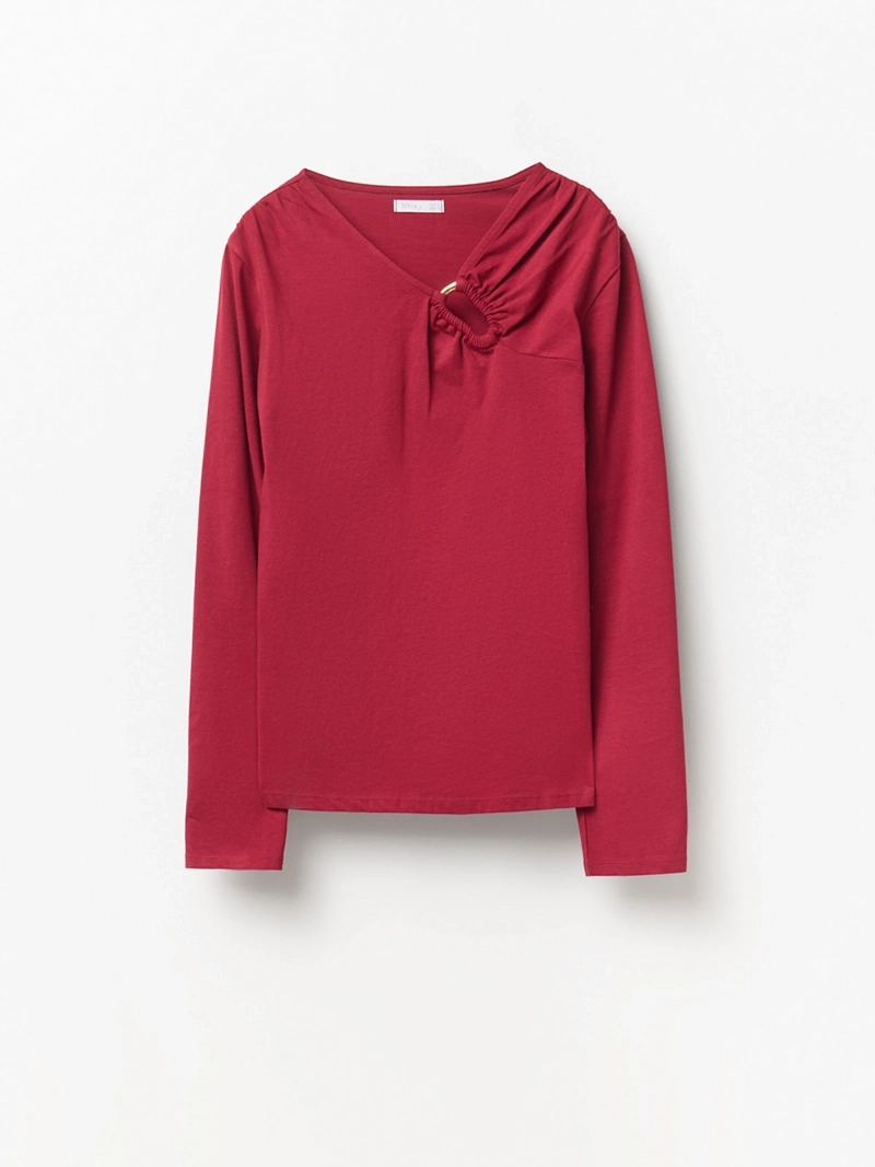 POLERA MUJER SFERA ALGODÓN LISA - 5