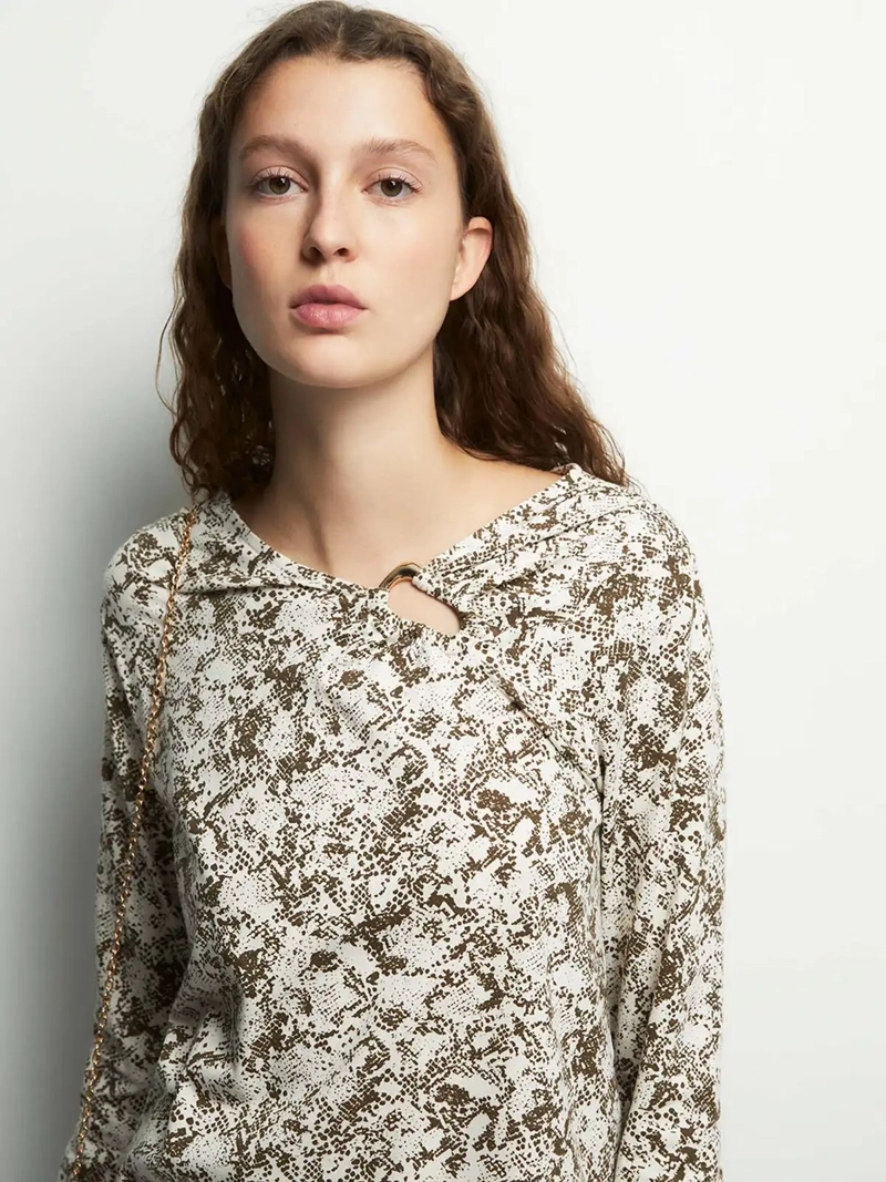 POLERA MUJER SFERA ALGODÓN ESTAMPADA - 4