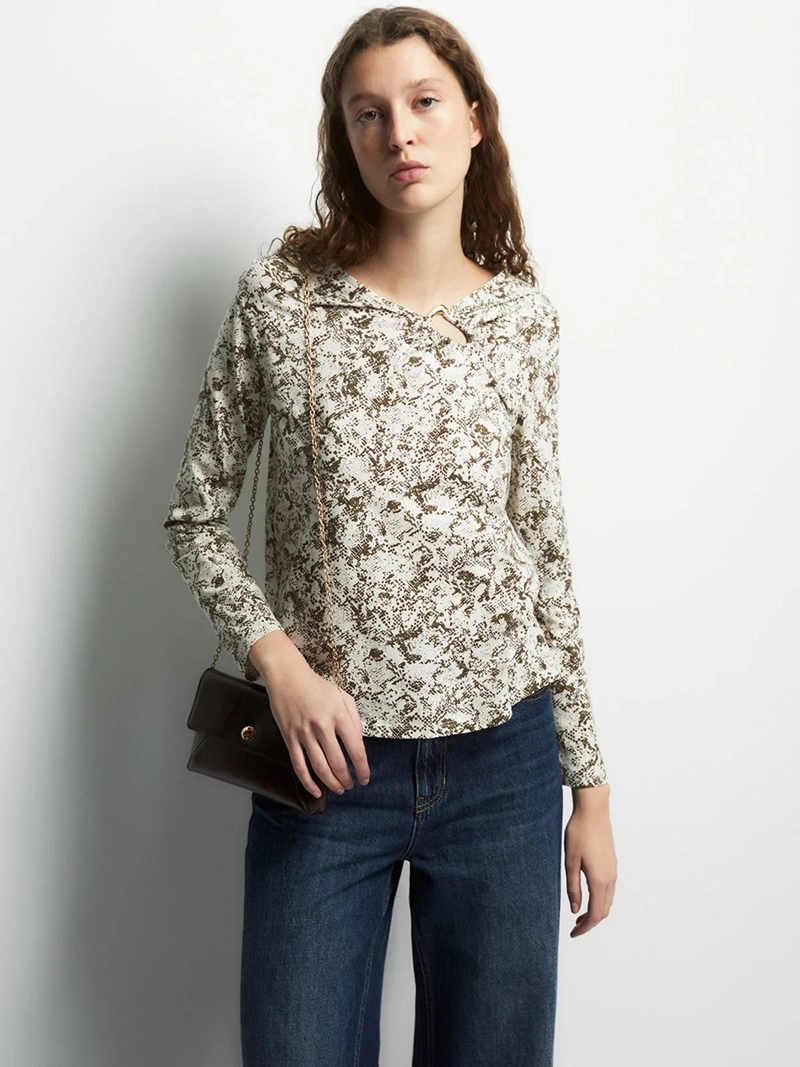 POLERA MUJER SFERA ALGODÓN ESTAMPADA - 2