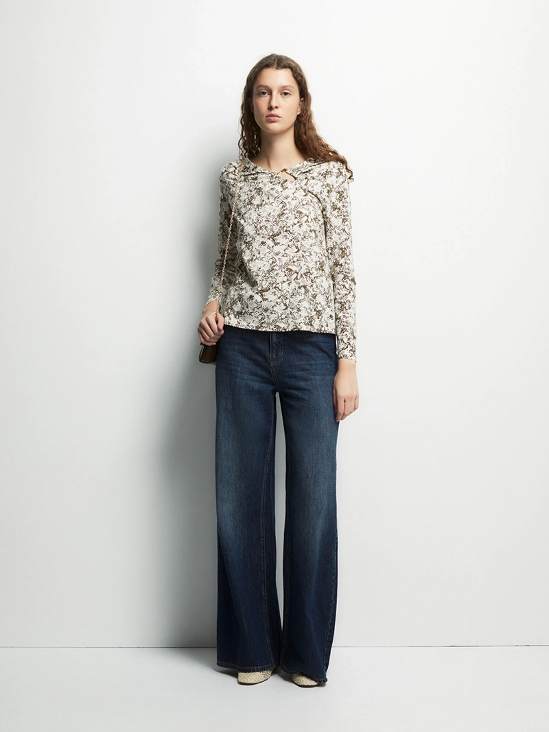 POLERA MUJER SFERA ALGODÓN ESTAMPADA - 1