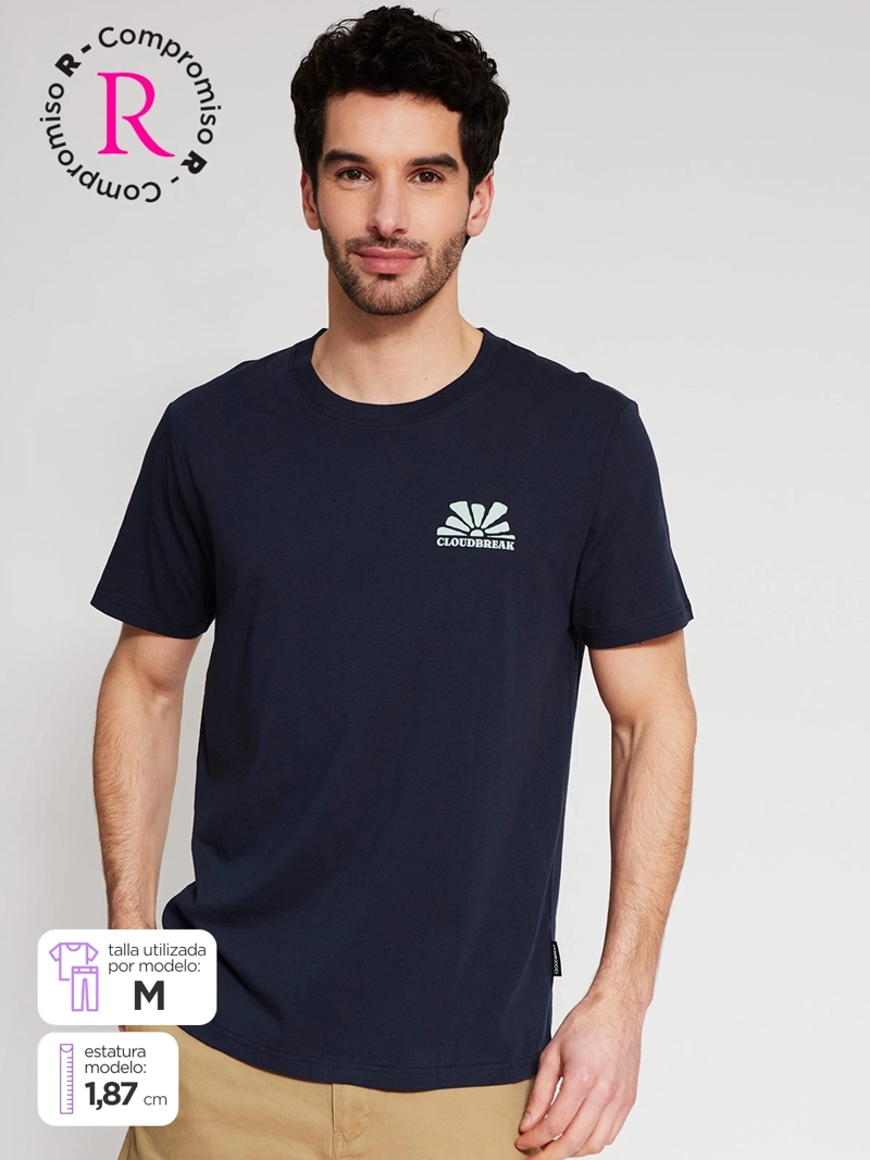 POLERA HOMBRE CLOUDBREAK ALGODÓN MANGA CORTA