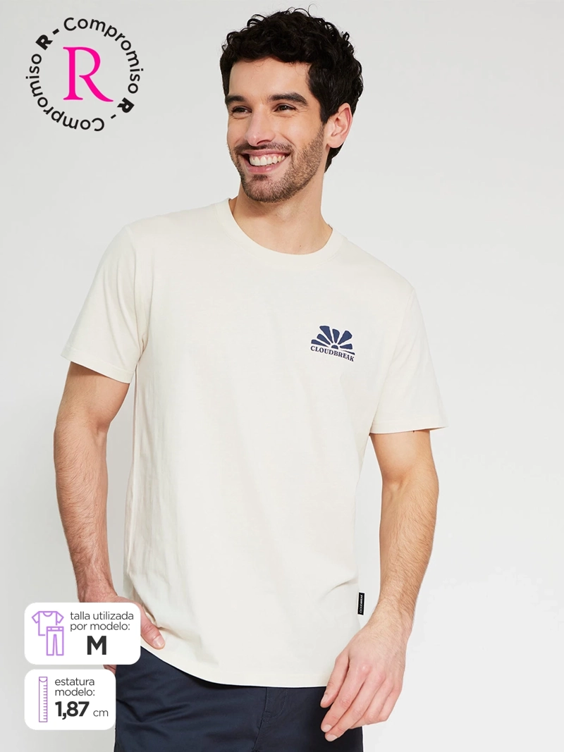POLERA HOMBRE CLOUDBREAK ALGODÓN MANGA CORTA