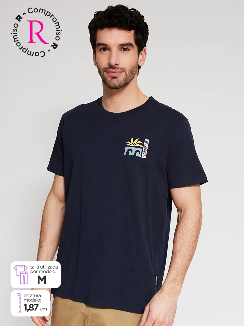 POLERA HOMBRE CLOUDBREAK ALGODÓN MANGA CORTA