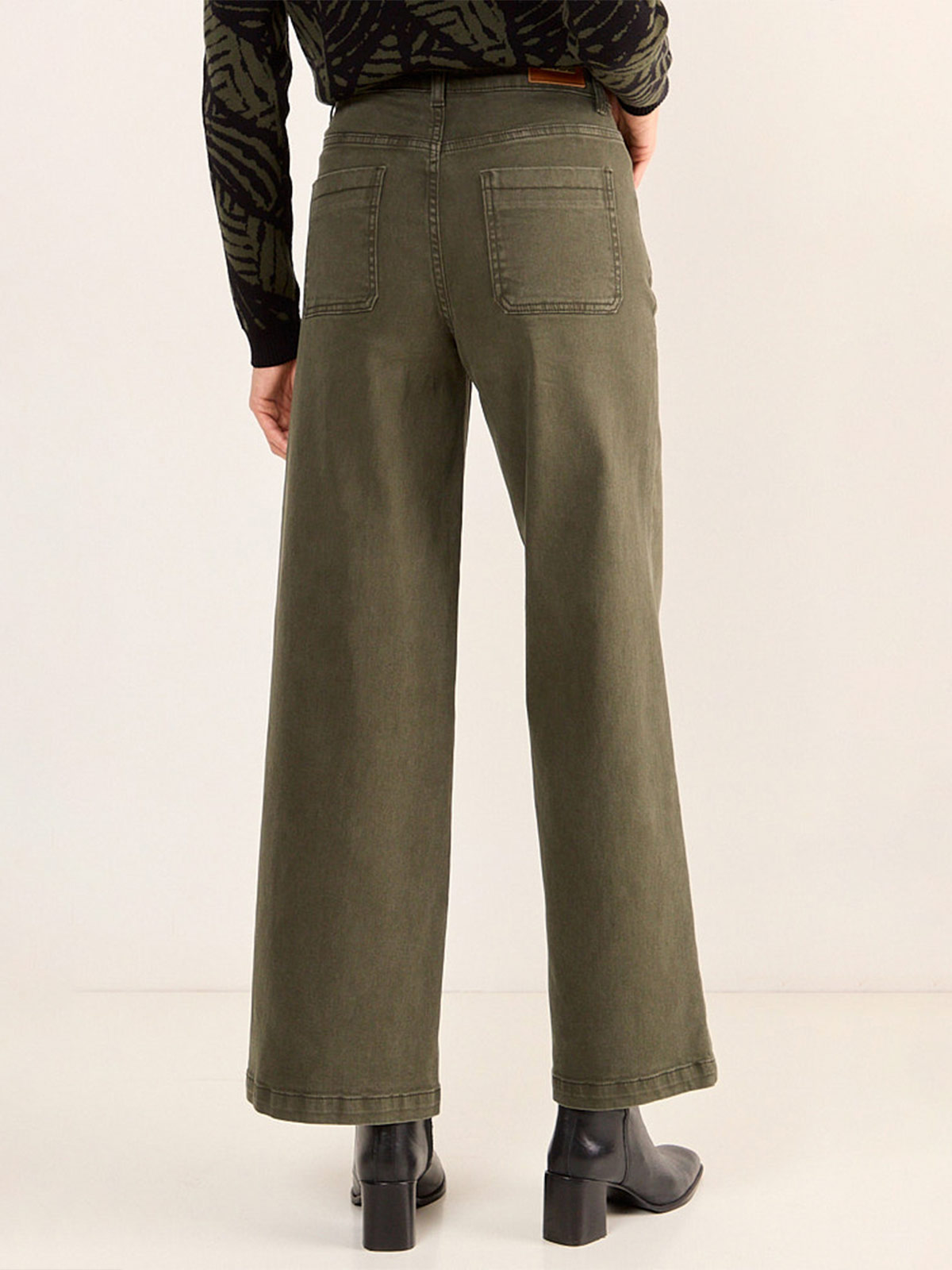 JEANS MUJER MA GRIFFE ALGODÓN TIRO ALTO WIDE LEG - 4