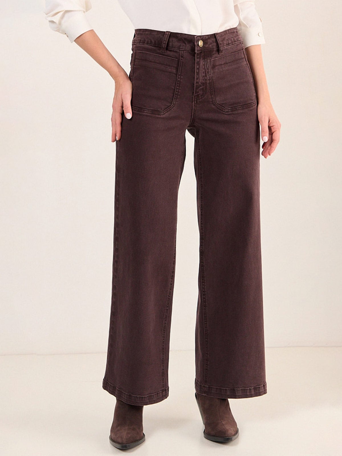 JEANS MUJER MA GRIFFE ALGODÓN TIRO ALTO WIDE LEG - 2