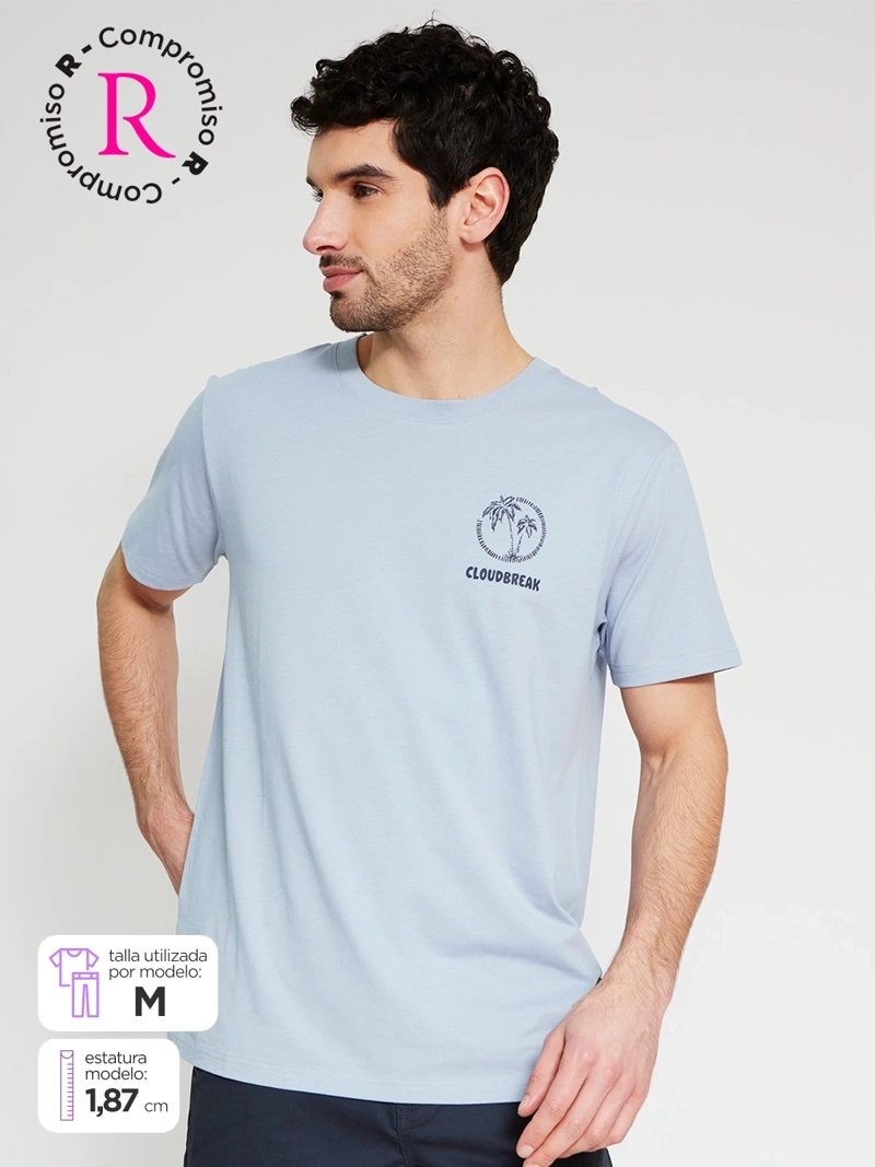 POLERA HOMBRE CLOUDBREAK ALGODÓN MANGA CORTA