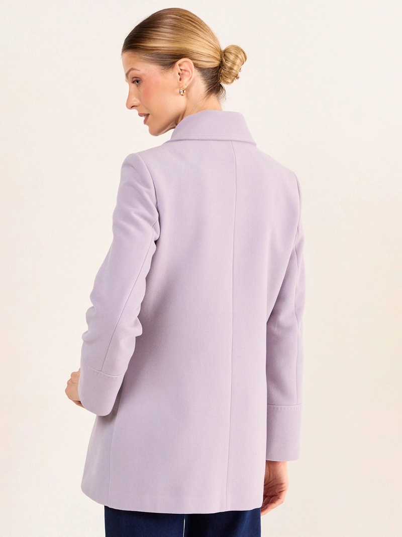 ABRIGO MUJER MA GRIFFE CUELLO CAMISERO PESPUNTES - 3