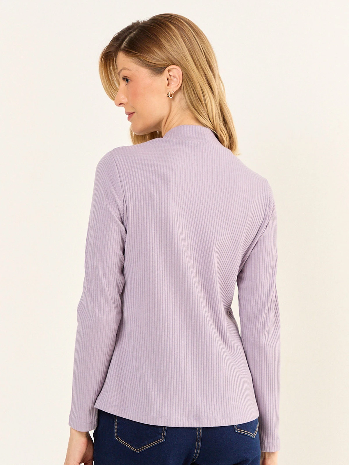 POLERA MUJER MA GRIFFE CUELLO ALTO RIB - 3