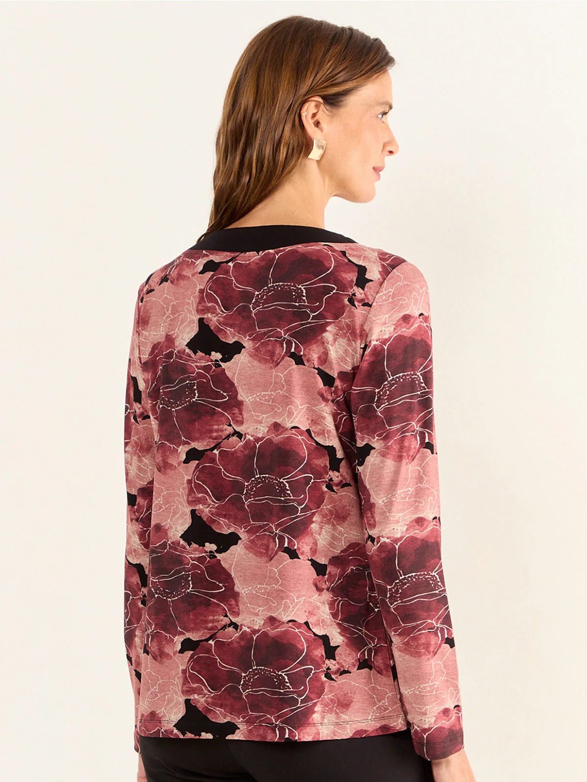 POLERA MUJER MA GRIFFE ESCOTE EN V ESTAMPADA - 4