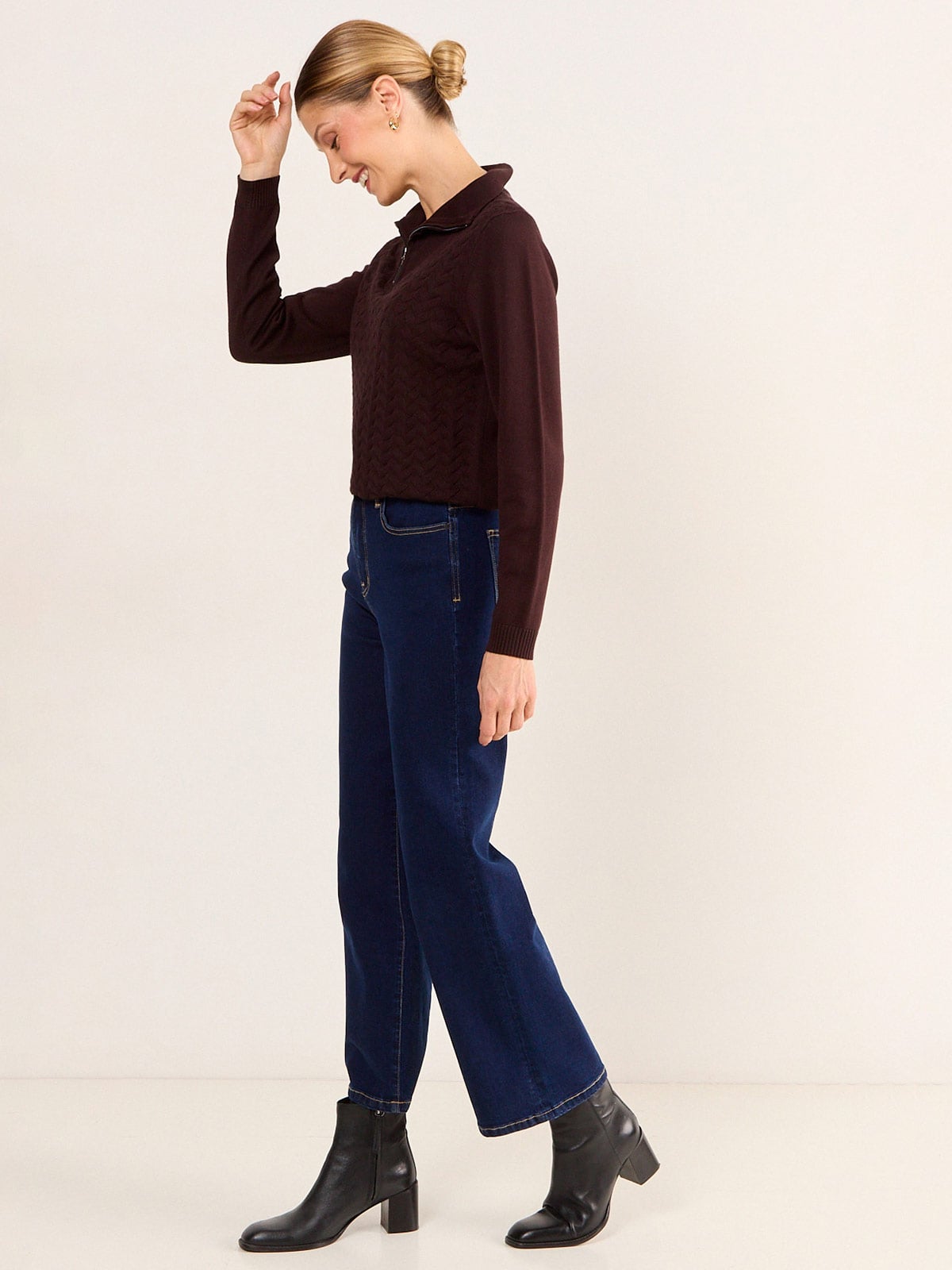 SWEATER MUJER MA GRIFFE CUELLO ALTO TRENZADO - 2