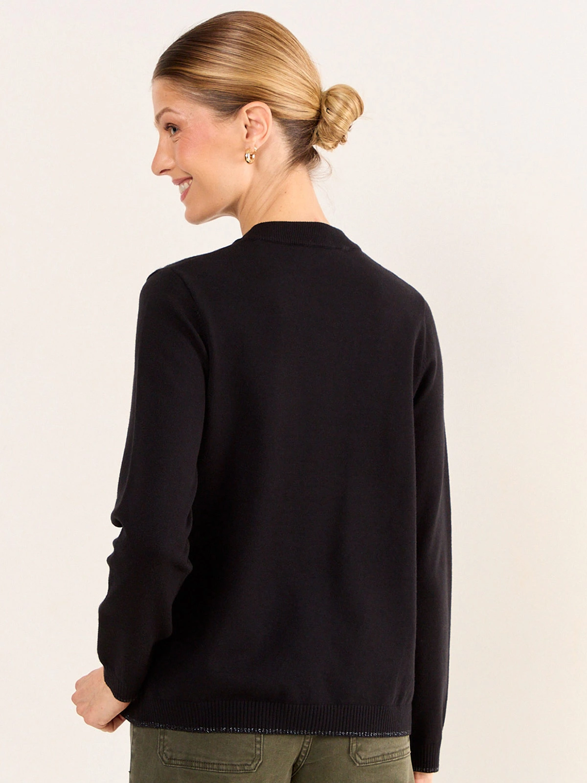 SWEATER MUJER MA GRIFFE CUELLO ALTO BOTONES - 4
