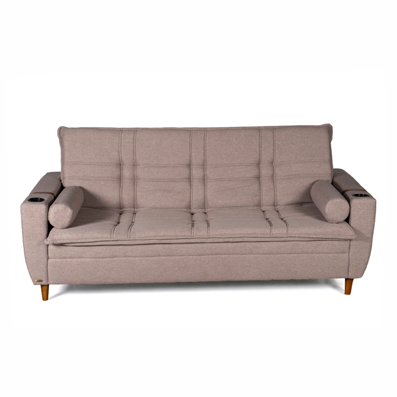 SOFÁ CAMA RECLINABLE DECOCASA BLEND RUSTIC 3 CUERPOS CAFÉ - 2