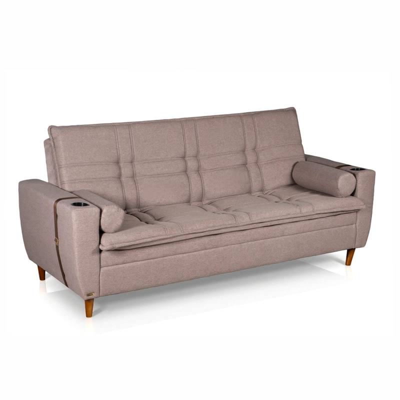 SOFÁ CAMA RECLINABLE DECOCASA BLEND RUSTIC 3 CUERPOS CAFÉ - 3