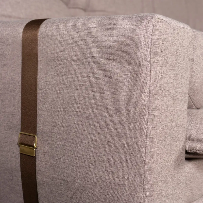 SOFÁ CAMA RECLINABLE DECOCASA BLEND RUSTIC 3 CUERPOS CAFÉ - 7