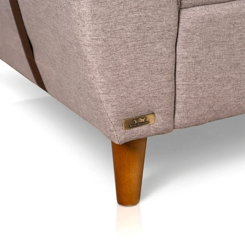 SOFÁ CAMA RECLINABLE DECOCASA BLEND RUSTIC 3 CUERPOS CAFÉ - 8