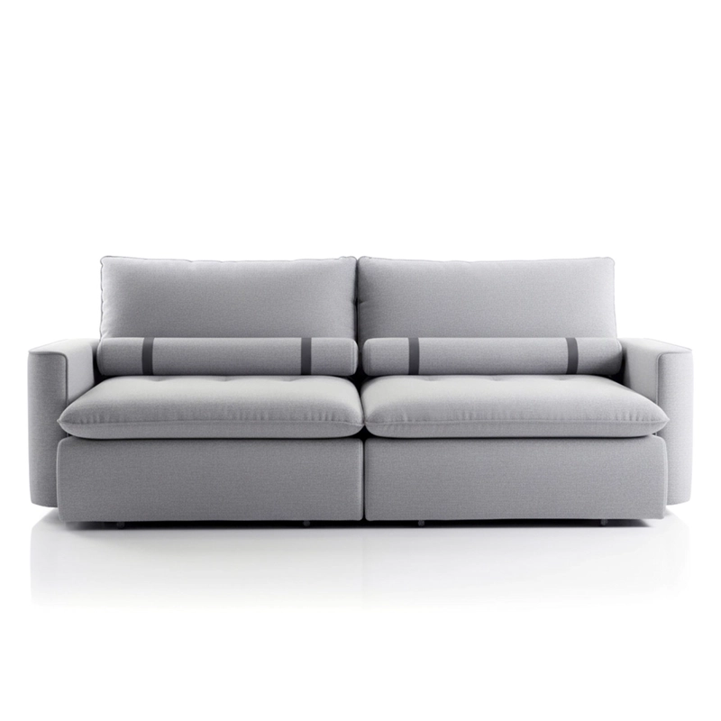 SOFÁ CAMA DECOCASA COLINA RETRACTIL PRATA 3 CUERPOS GRIS - 2