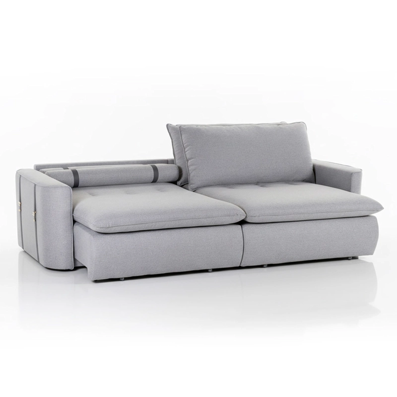 SOFÁ CAMA DECOCASA COLINA RETRACTIL PRATA 3 CUERPOS GRIS - 4