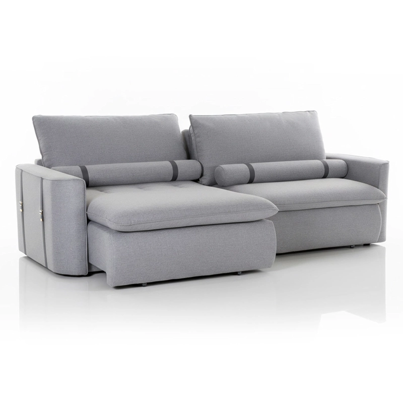 SOFÁ CAMA DECOCASA COLINA RETRACTIL PRATA 3 CUERPOS GRIS - 5