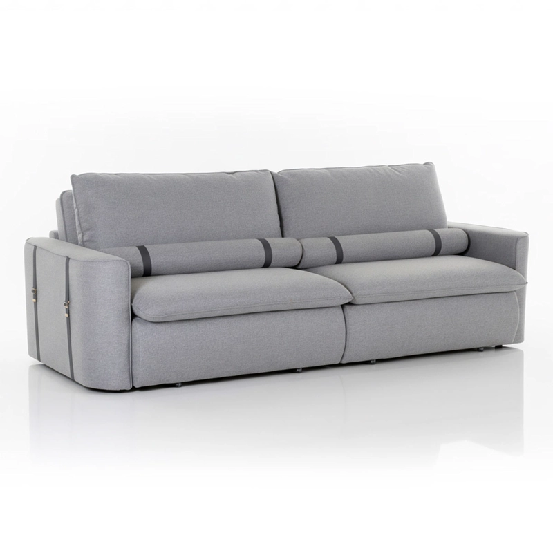 SOFÁ CAMA DECOCASA COLINA RETRACTIL PRATA 3 CUERPOS GRIS - 6