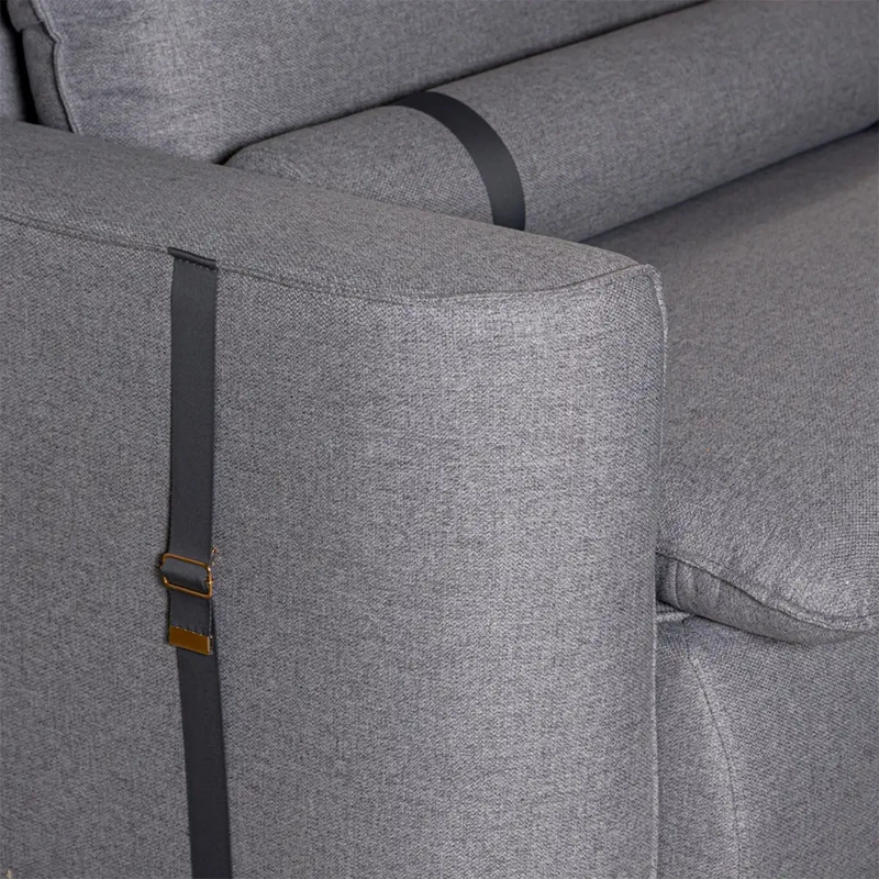 SOFÁ CAMA DECOCASA COLINA RETRACTIL PRATA 3 CUERPOS GRIS - 8