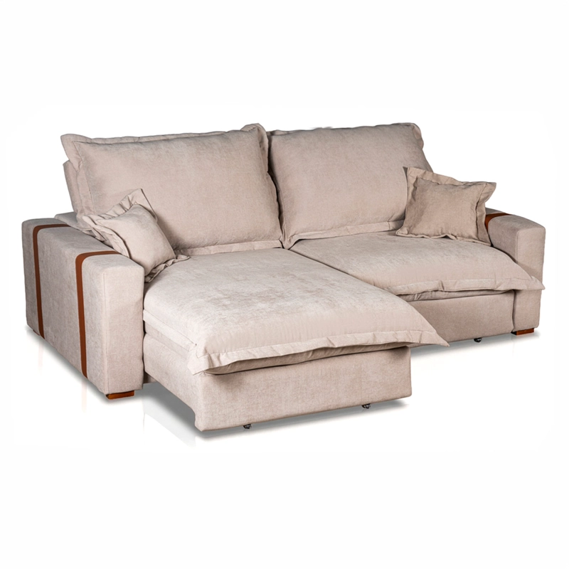 SOFÁ CAMA DECOCASA NAIROBI RETRACTIL 3 CUERPOS BEIGE - 4