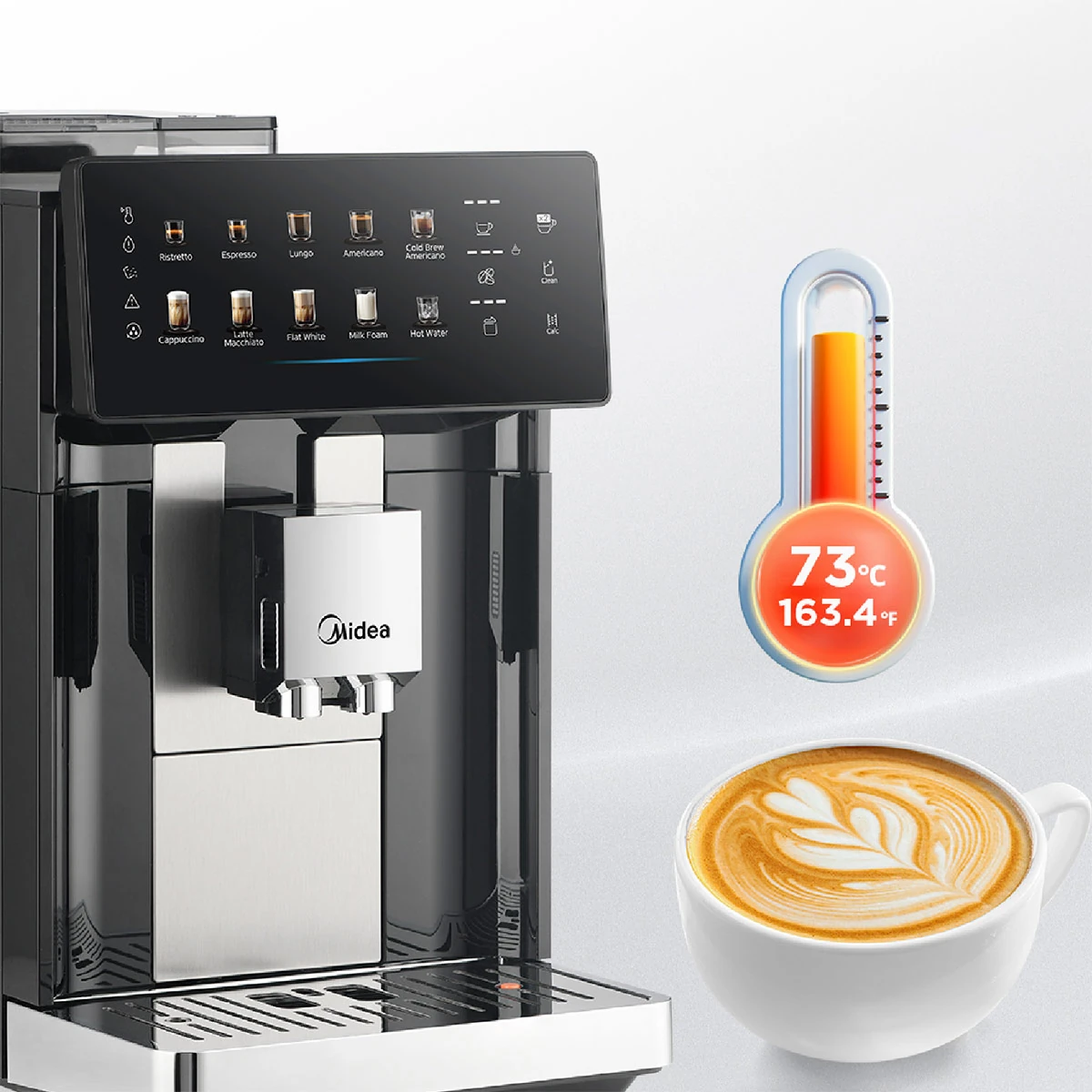 CAFETERA MIDEA SUPER AUTOMÁTICA MC-FA250DBK - 7