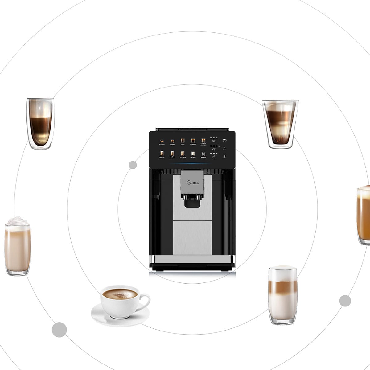 CAFETERA MIDEA SUPER AUTOMÁTICA MC-FA250DBK - 9