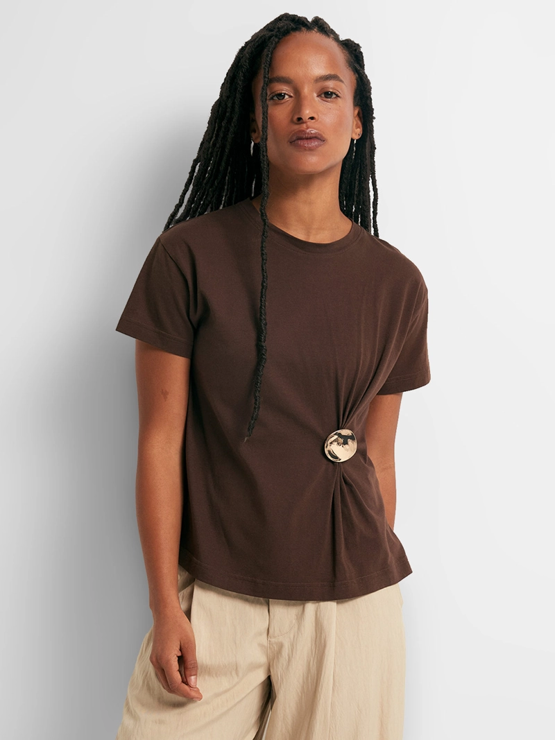 BLUSA MUJER SFERA ALGODÓN MANGA CORTA PIEZA - 1