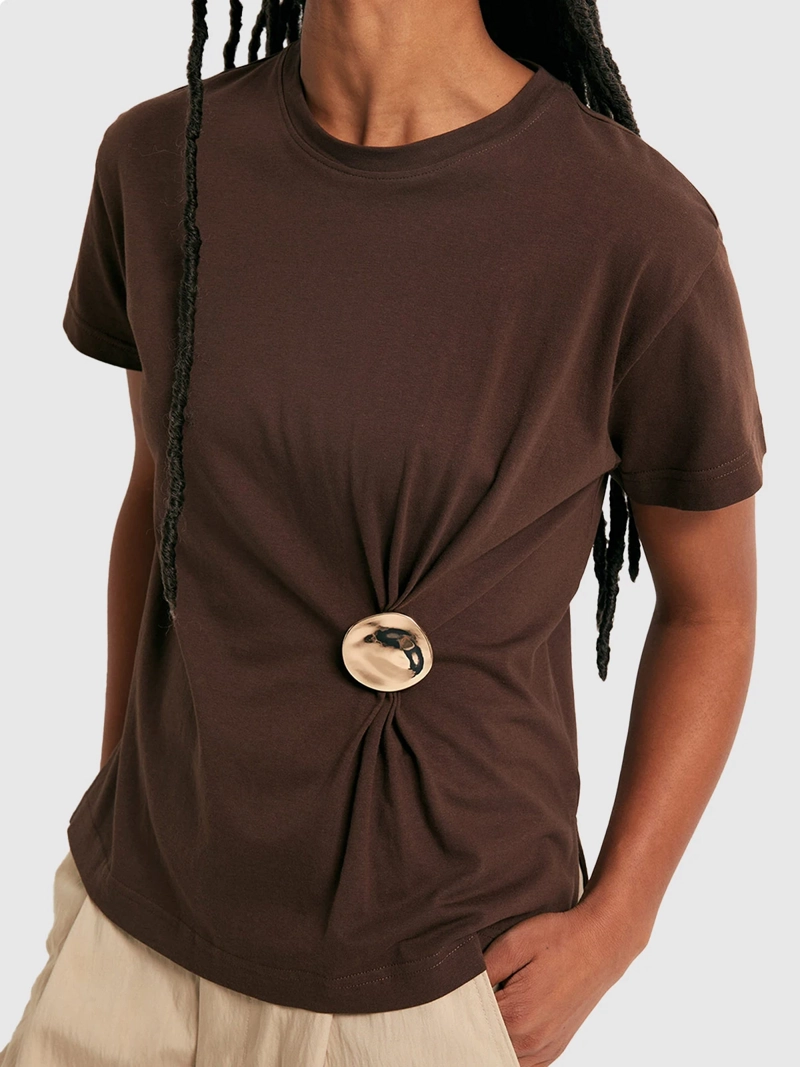 BLUSA MUJER SFERA ALGODÓN MANGA CORTA PIEZA - 2