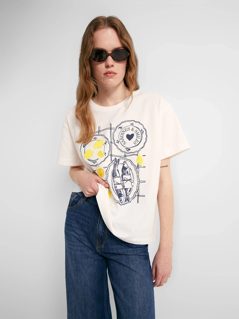 BLUSA MUJER SFERA ALGODÓN MANGA CORTA SUMMER - 1