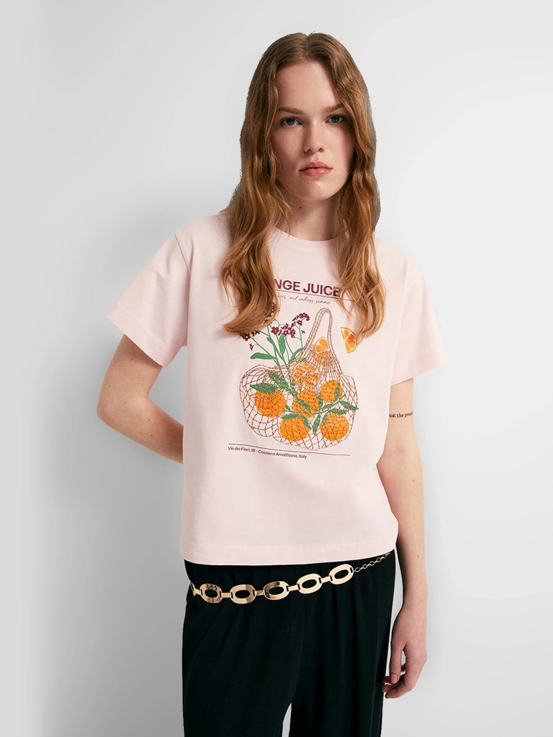 BLUSA MUJER SFERA ALGODÓN MANGA CORTA SUMMER - 1