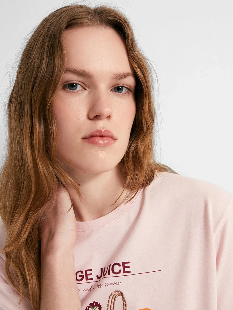 BLUSA MUJER SFERA ALGODÓN MANGA CORTA SUMMER - 2