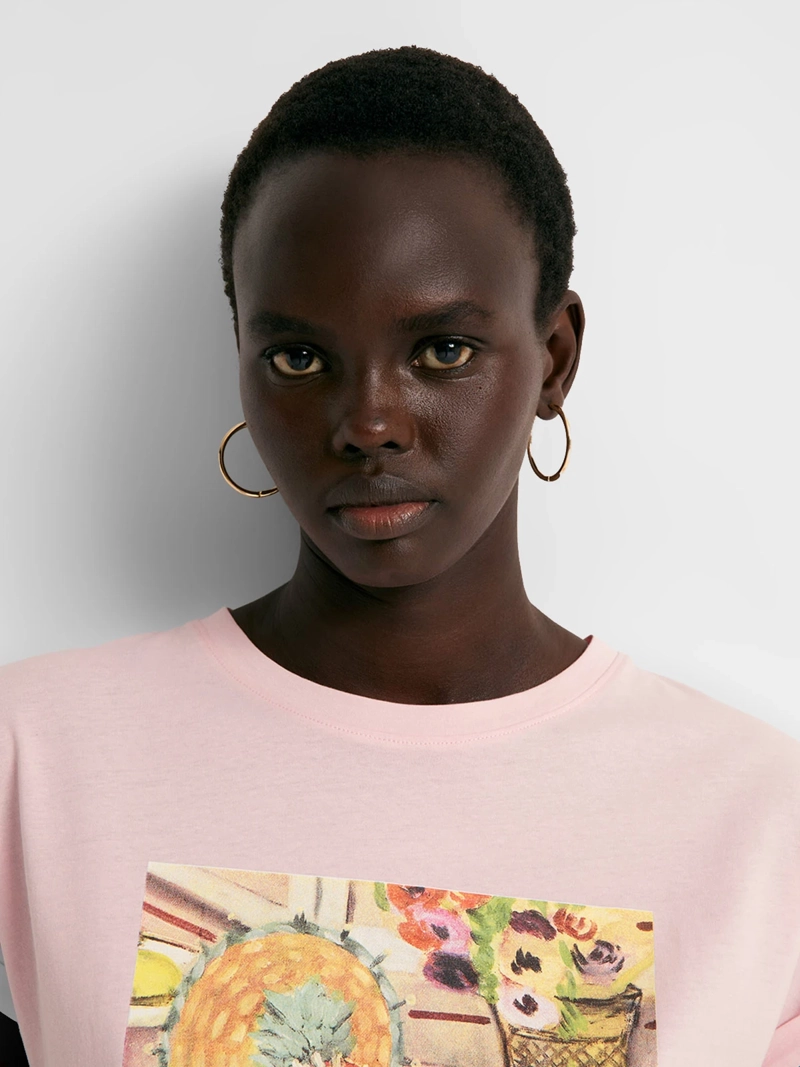 BLUSA MUJER SFERA ALGODÓN MANGA CORTA ESTAMPADO MATISSE - 3