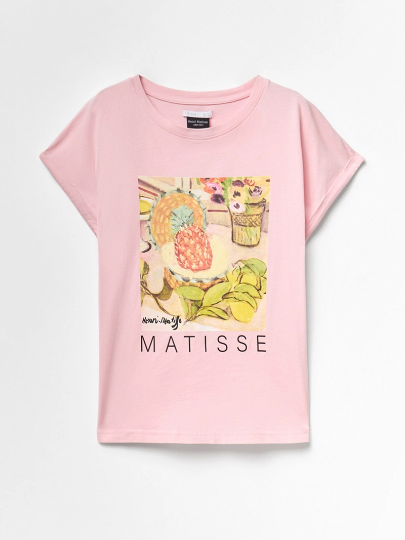 BLUSA MUJER SFERA ALGODÓN MANGA CORTA ESTAMPADO MATISSE - 5