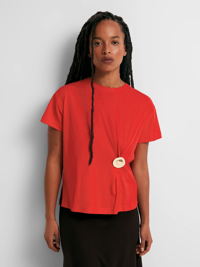 BLUSA MUJER SFERA ALGODÓN MANGA CORTA PIEZA - 1