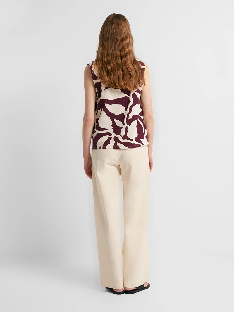 BLUSA MUJER SFERA ALGODÓN CUELLO CAJA ESTAMPADA - 5