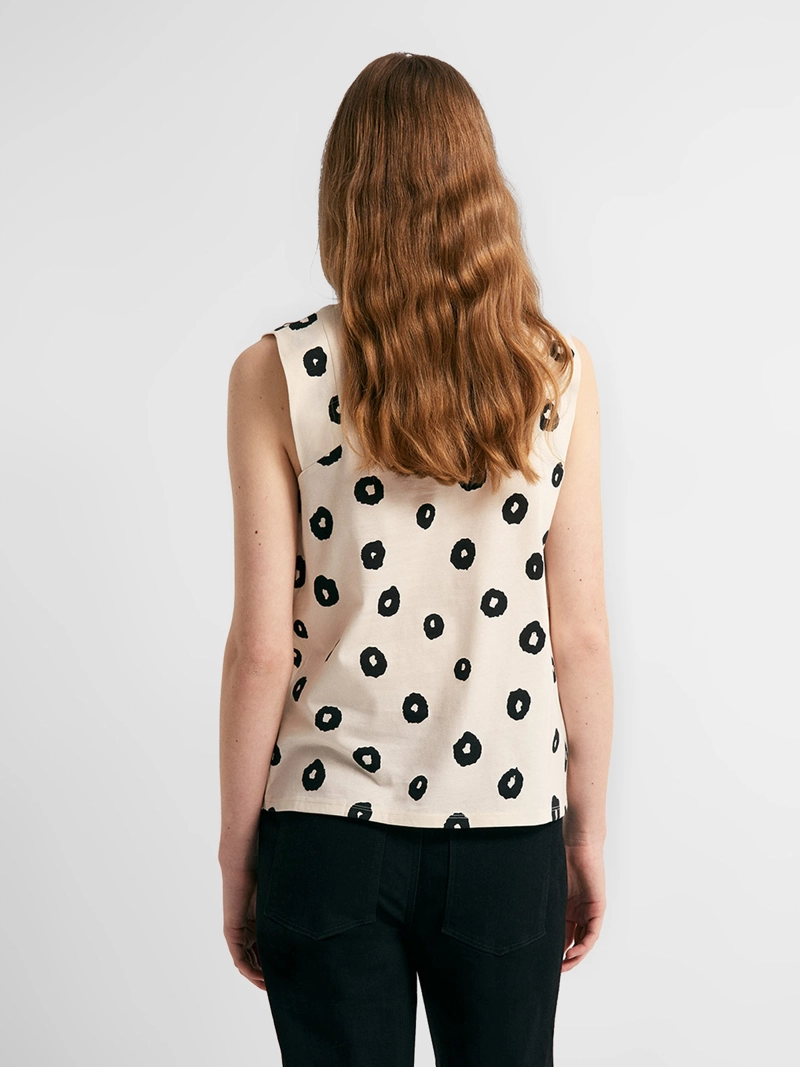 BLUSA MUJER SFERA ALGODÓN CUELLO CAJA ESTAMPADA - 2