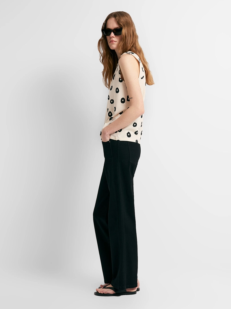BLUSA MUJER SFERA ALGODÓN CUELLO CAJA ESTAMPADA - 5