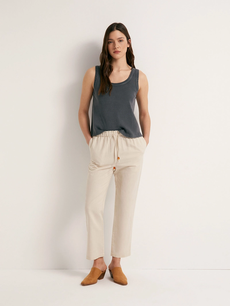 PANTALÓN MUJER SFERA LINO RECTO - 1
