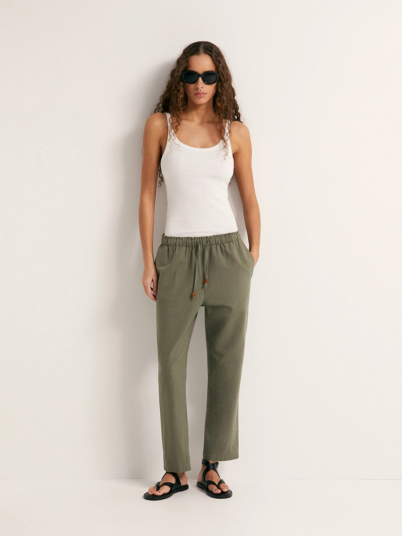 PANTALÓN MUJER SFERA LINO RECTO - 1