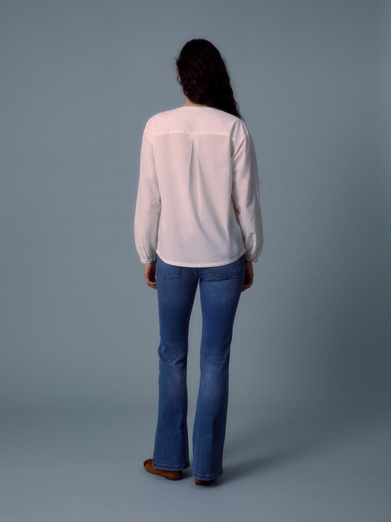 BLUSA MUJER SFERA ALGODÓN BORDADA - 3