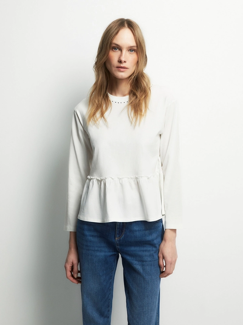 POLERA MUJER SFERA ALGODÓN MANGA LARGA - 2